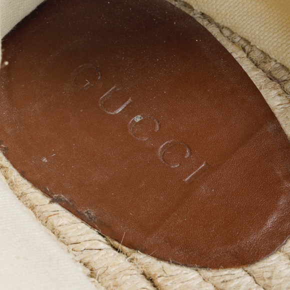Gucci White Web Accent Canvas Espadrilles - Picture 11 of 12